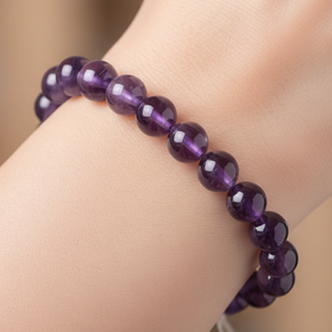 Bracelet Lithothérapie Anti Alcool Améthyste