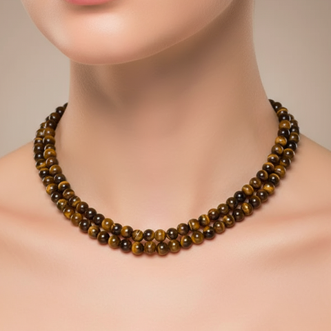 Collier Lithothérapie Oeil de Tigre
