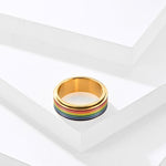 Bague Anti-Stress Homme Arc en Ciel