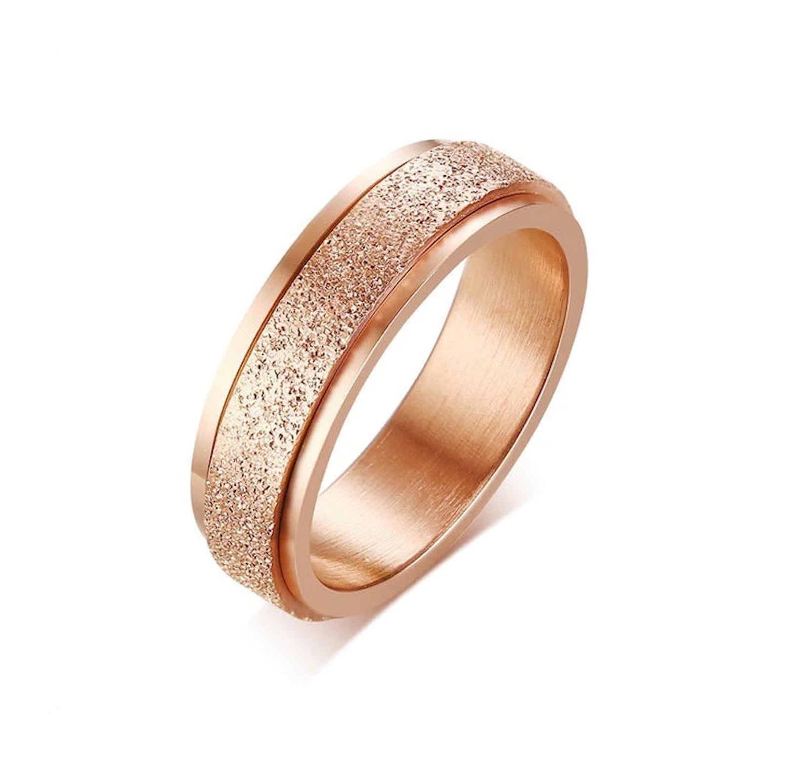 Bague anti-stress Poudre, anneau tournant à surface texturée