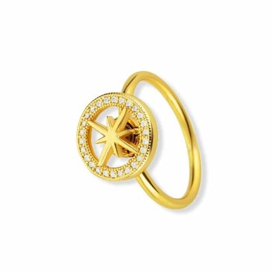 Bague anti-stress Polaire, bague ajustable à étoile tournante
