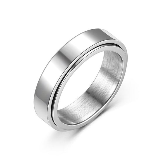 Bague anti-stress Ligne, anneau tournant au dessin épuré