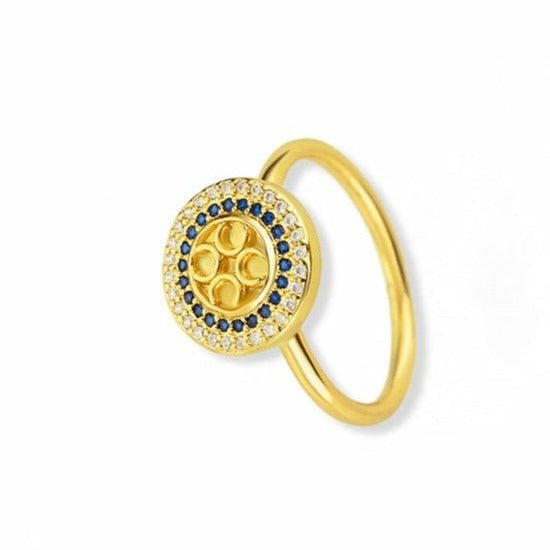 Bague anti-stress Médaillon, bague ajustable à disque ornemental